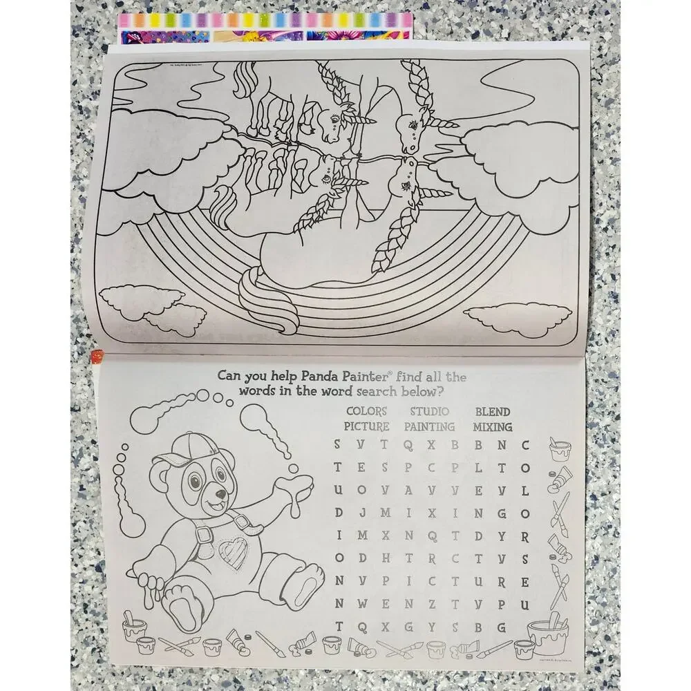 Lisa Frank Books Lot of 3 ABC Countdown Coloring Activity New 2022